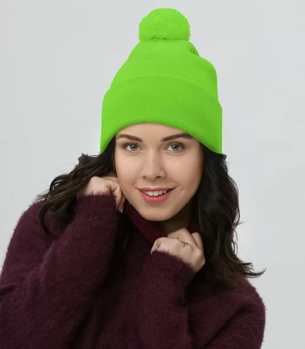 Pom-Pom Knit Cap